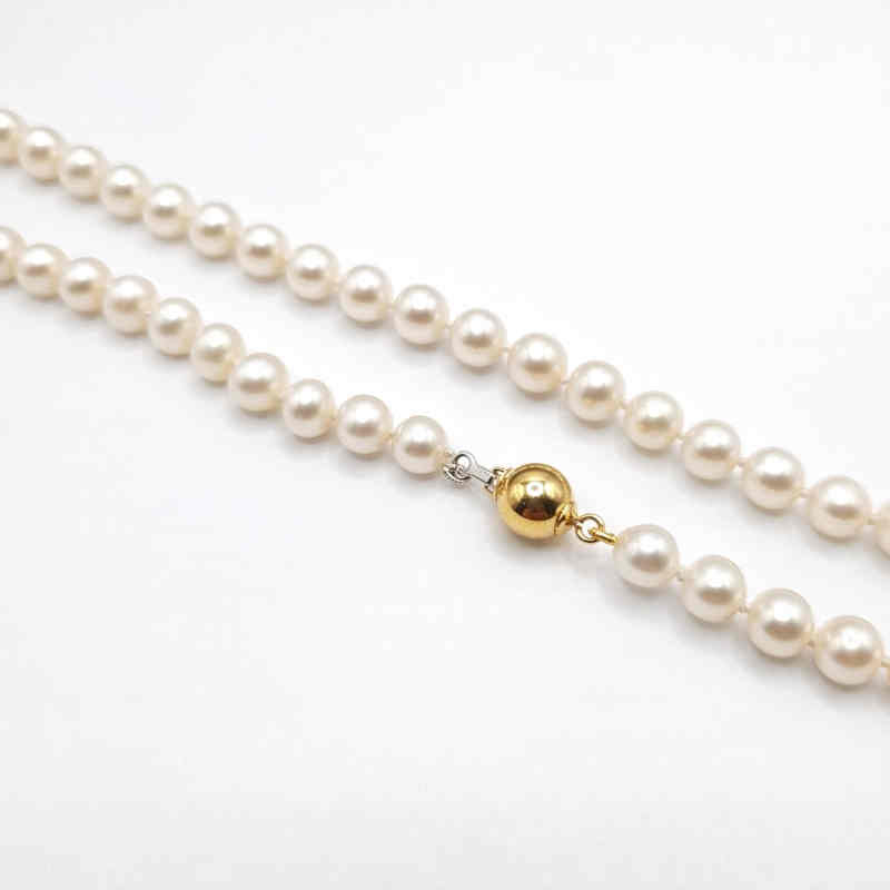 Колие от сладководни перли и злато Laguna - Image 4