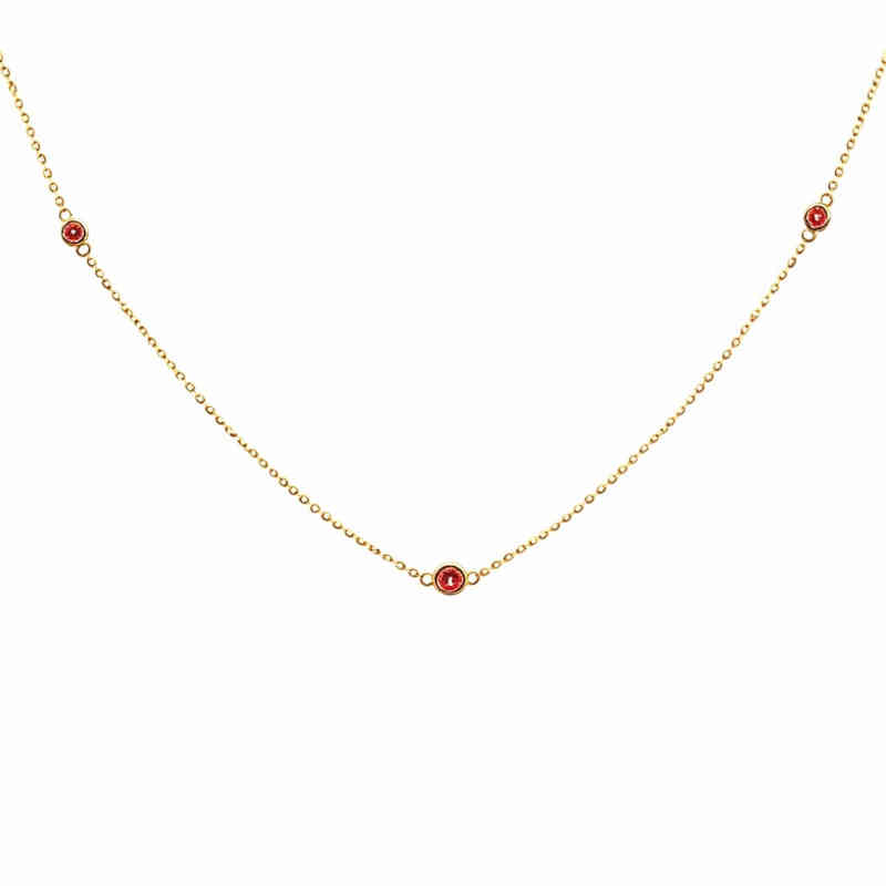 Комплект от жълто злато с розови шпинели - Image 4